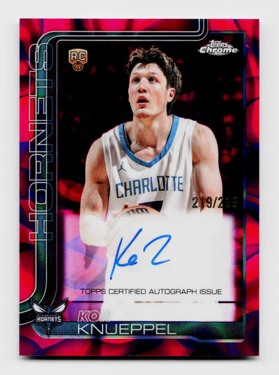 2025-26 Topps Chrome #RA-KK Kon Knueppel Rookie RC Auto Magenta/Purple Lava Lamp Refractor /299