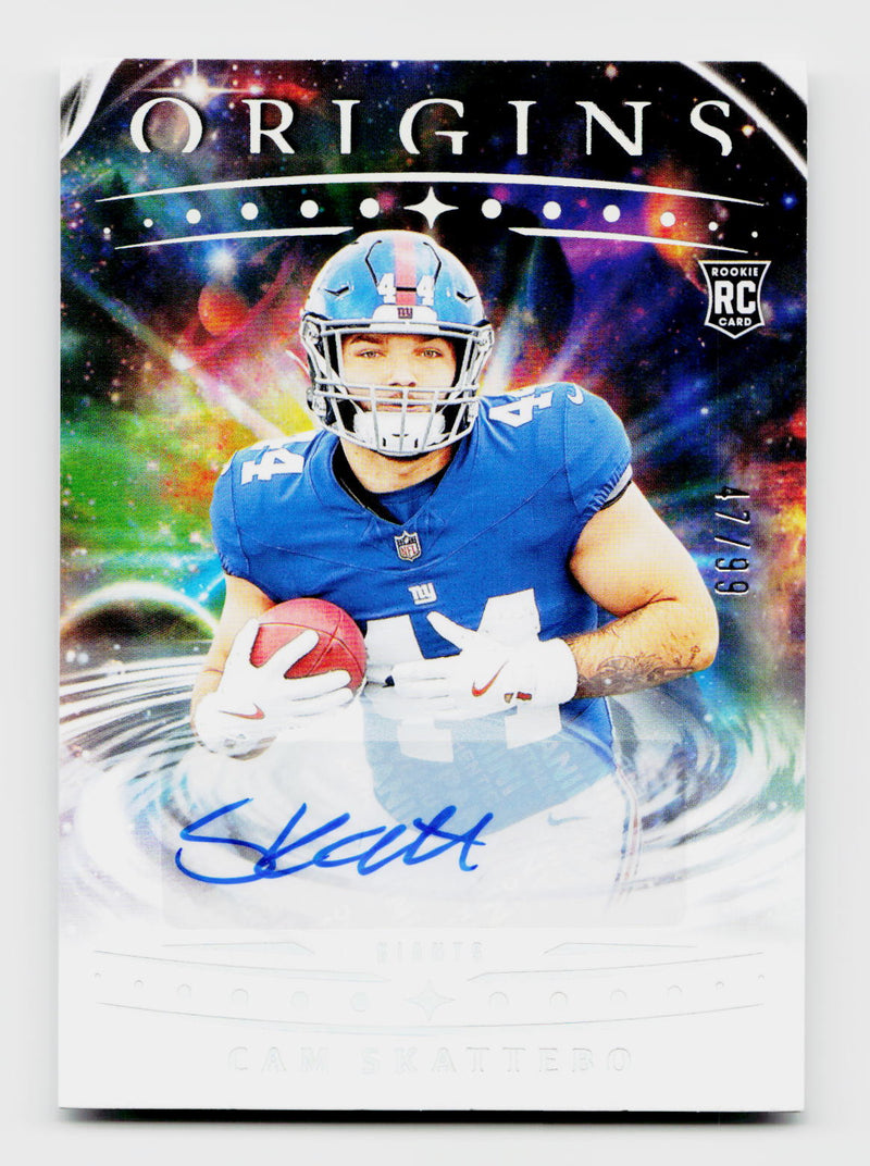 2025 Origins #123 Cam Skattebo Signature Rookie RC Auto /99
