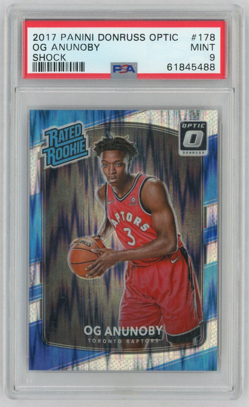 2017 Donruss Optic Rated Rookie Shock Flash OG Anunoby #178 PSA 9