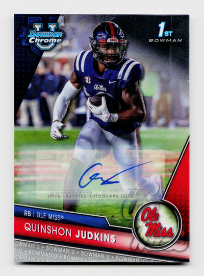 2023 Bowman Chrome U Quinshon Judkins #135 1st Rookie RC Auto