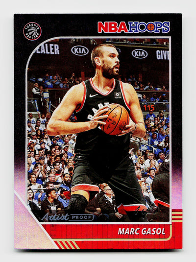 2019 NBA Hoops #178 Marc Gasol Black Artist Proof 1/1