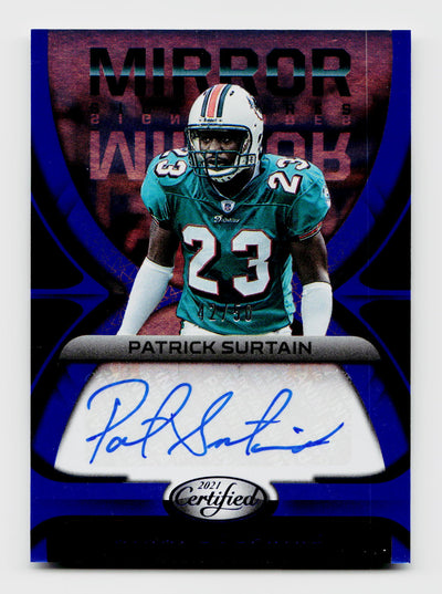 2021 Panini Certified #MS-PS Patrick Surtain Mirror Signatures Blue Auto /50