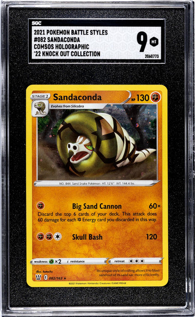 Pokémon Battle Styles Sandaconda #082/163 '22 Knock Out Collection SGC 9