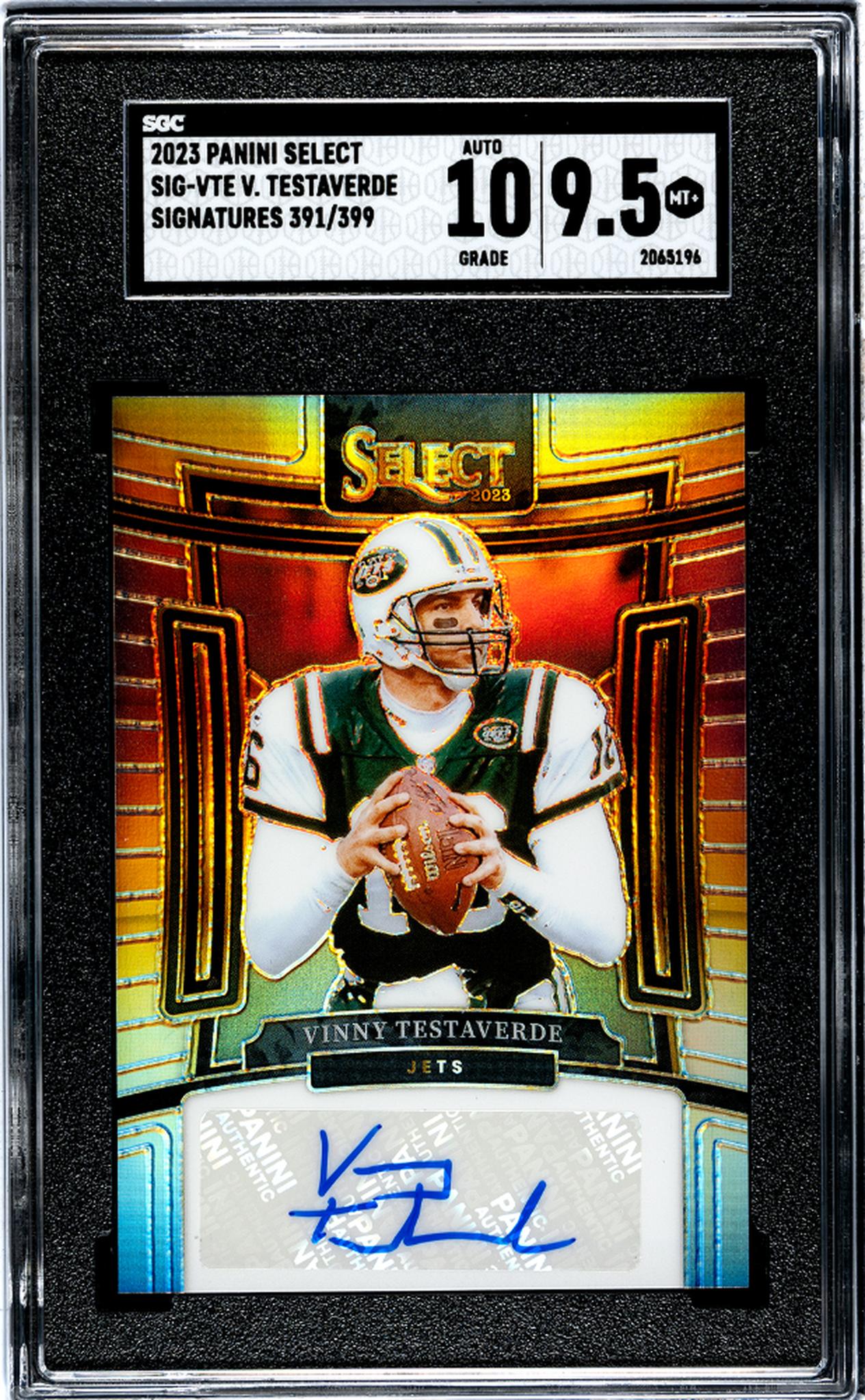 2023 Panini Select #SIG-VTE Vinny Testaverde Sigs. /399 SGC 9.5