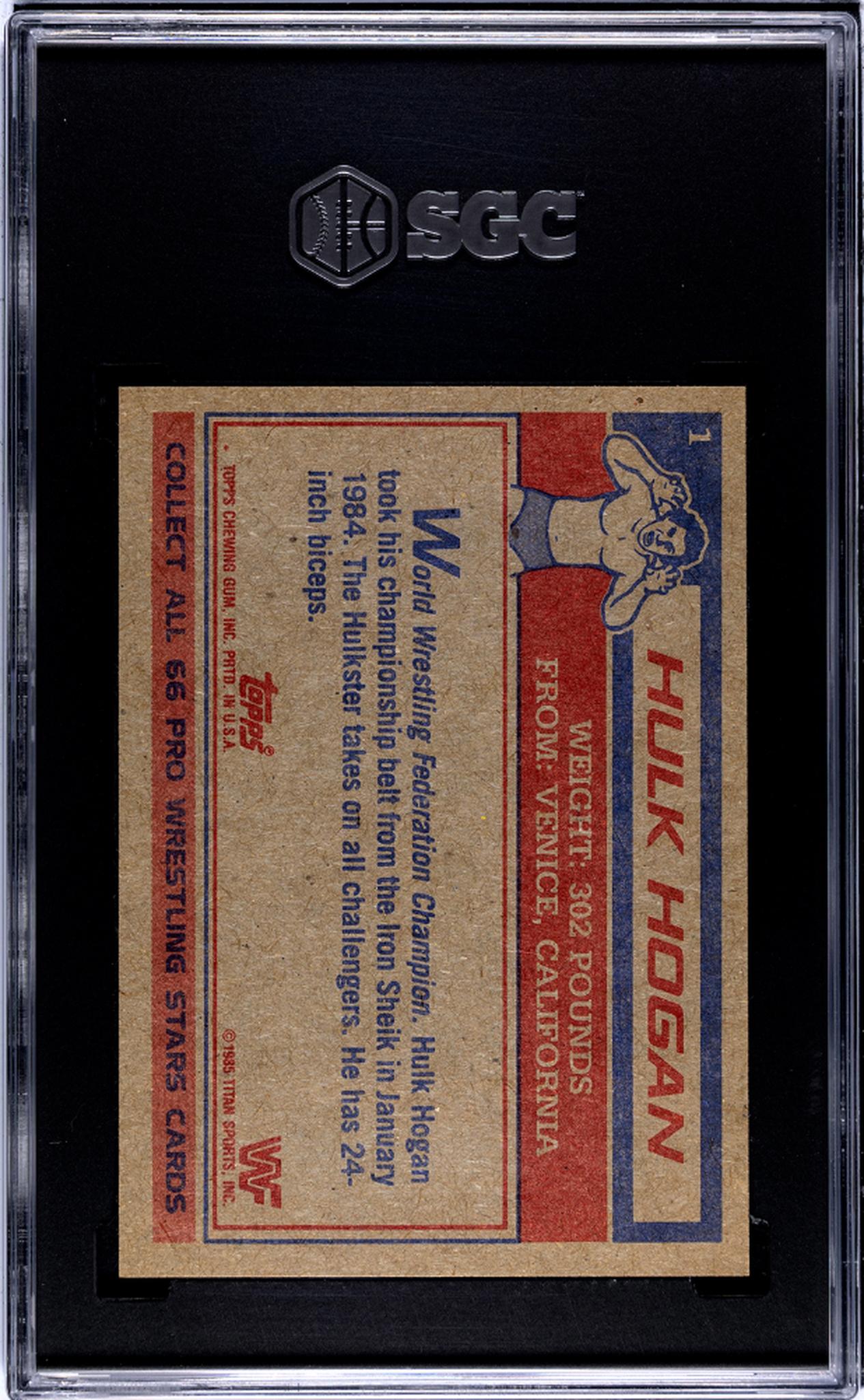 1985 Topps #1 Hulk Hogan SGC 9