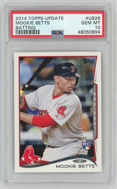 2014 Topps Update Batting Mookie Betts #US26A PSA 10