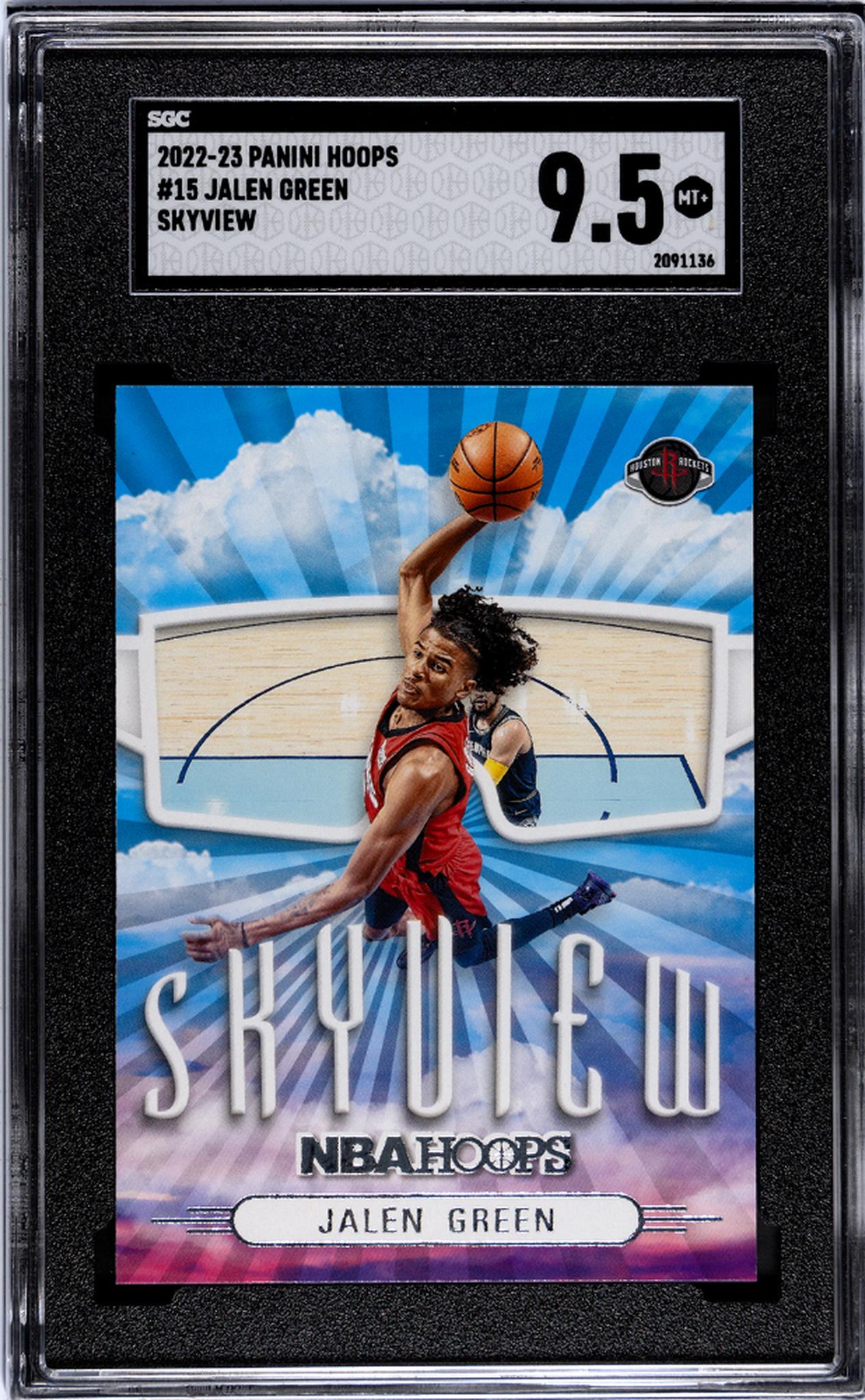 2022-23 Panini Hoops #15 Jalen Green Skyview SGC 9.5