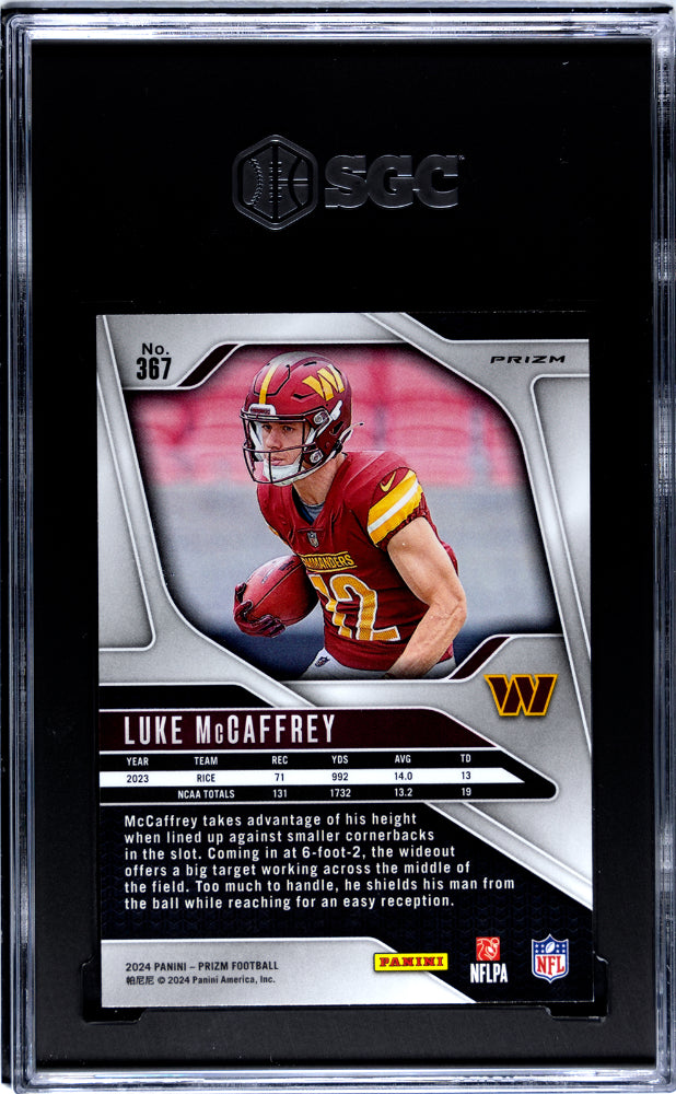 2024 Prizm #367 Luke McCaffrey SGC 10