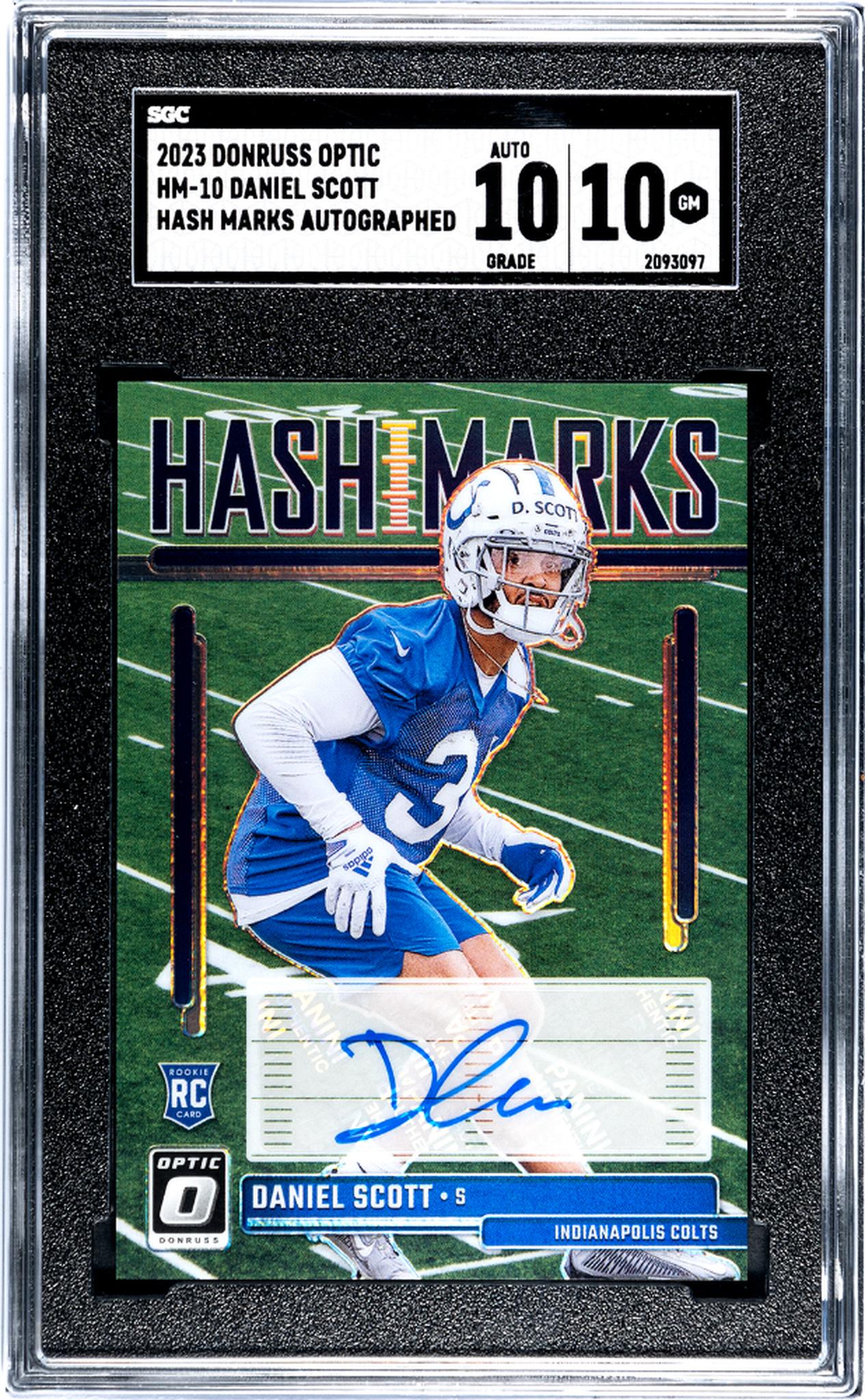 2023 Donruss Optic #HM-10 Daniel Scott Hash Marks SGC 10