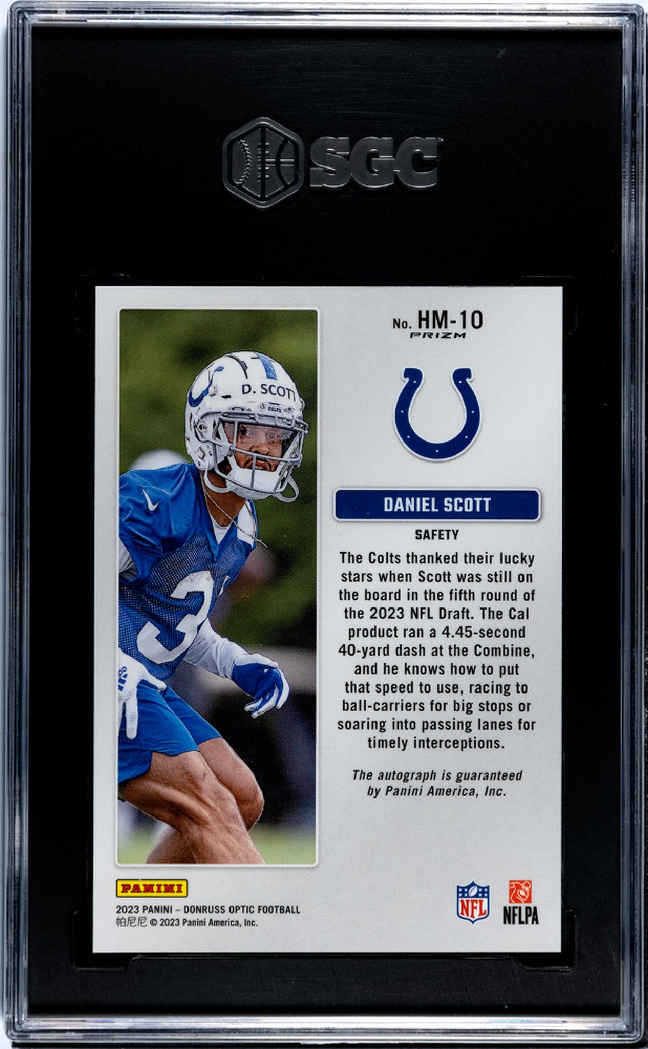 2023 Donruss Optic #HM-10 Daniel Scott Hash Marks SGC 10
