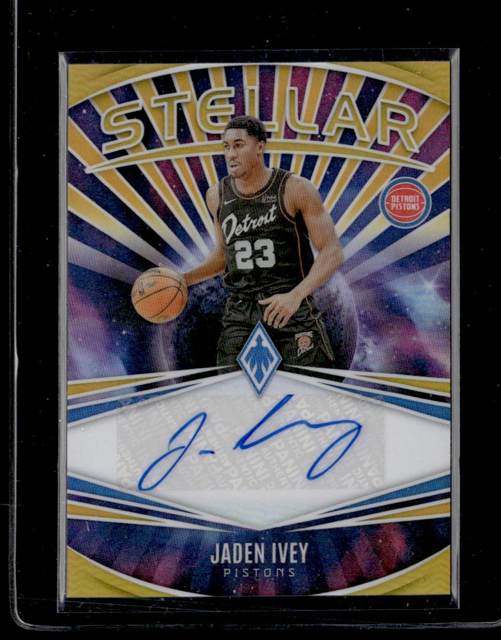 2023-24 Panini Phoenix Stellar Signatures Gold Jaden Ivey #SS-JIV Auto /10