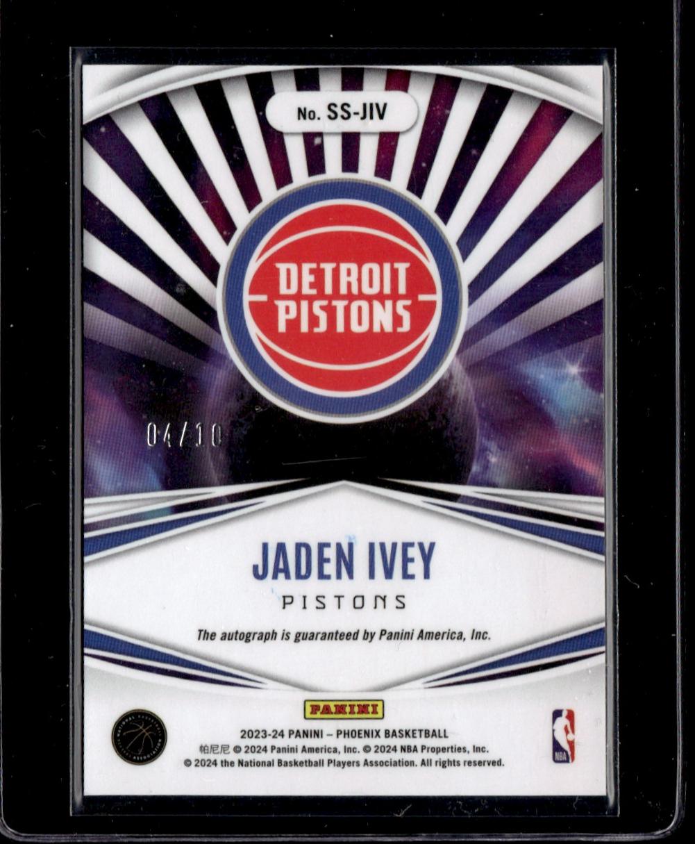 2023-24 Panini Phoenix Stellar Signatures Gold Jaden Ivey #SS-JIV Auto /10