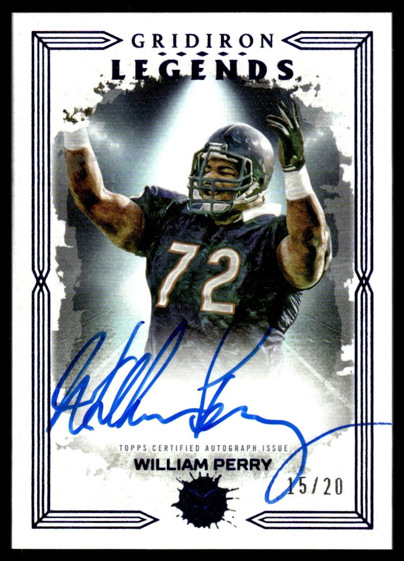 2024 Topps Motif Gridiron Legends Signatures William Perry #GIL-WP Auto /20