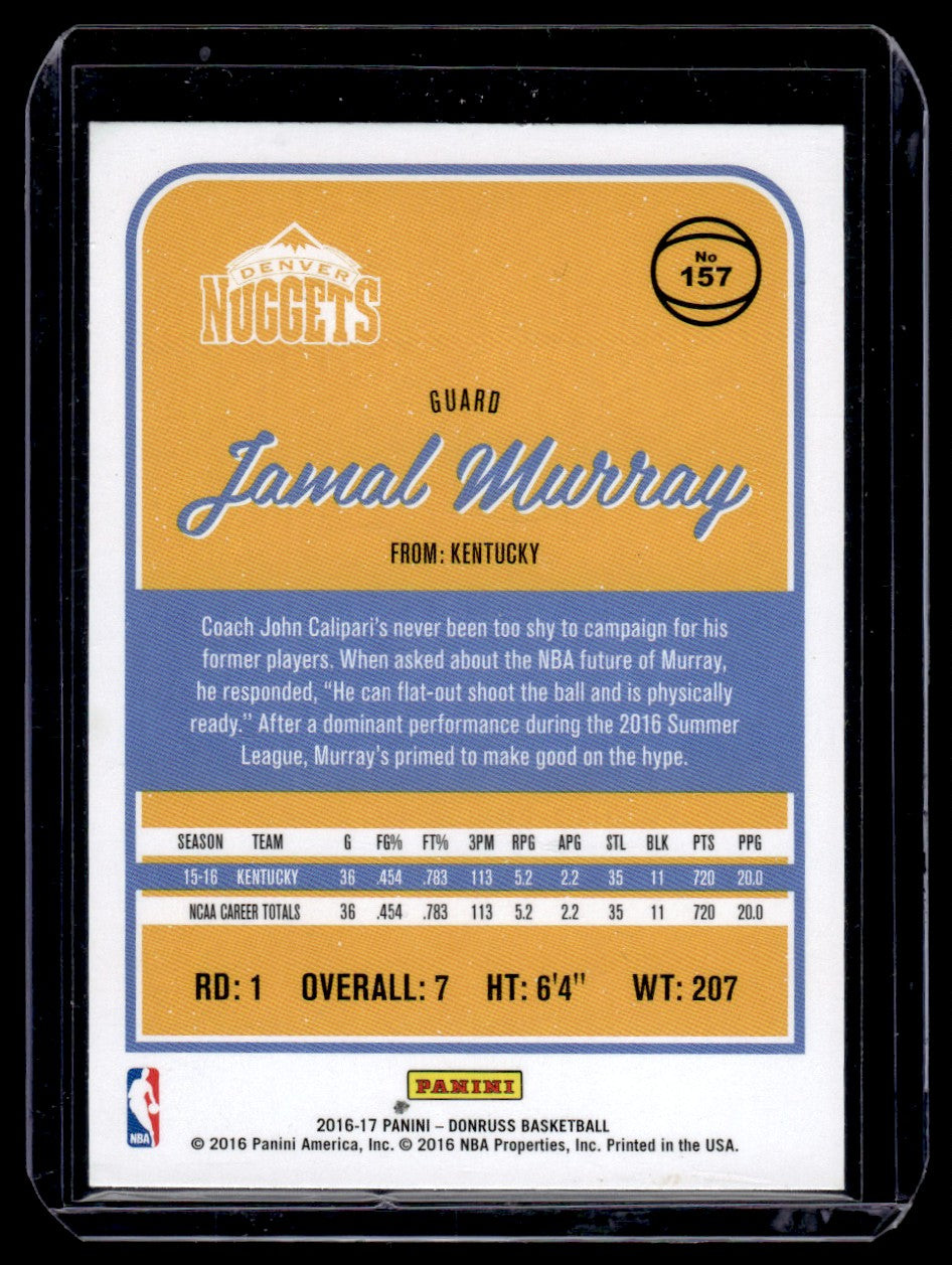 2016 Panini Donruss #157 Jamal Murray Rookie