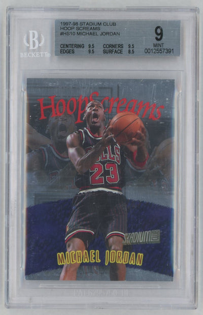 1997 Stadium Club Hoop Screams Michael Jordan #HS10 BGS 9