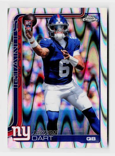 2025 Topps Chrome Jaxson Dart Rookie RC Raywave #306
