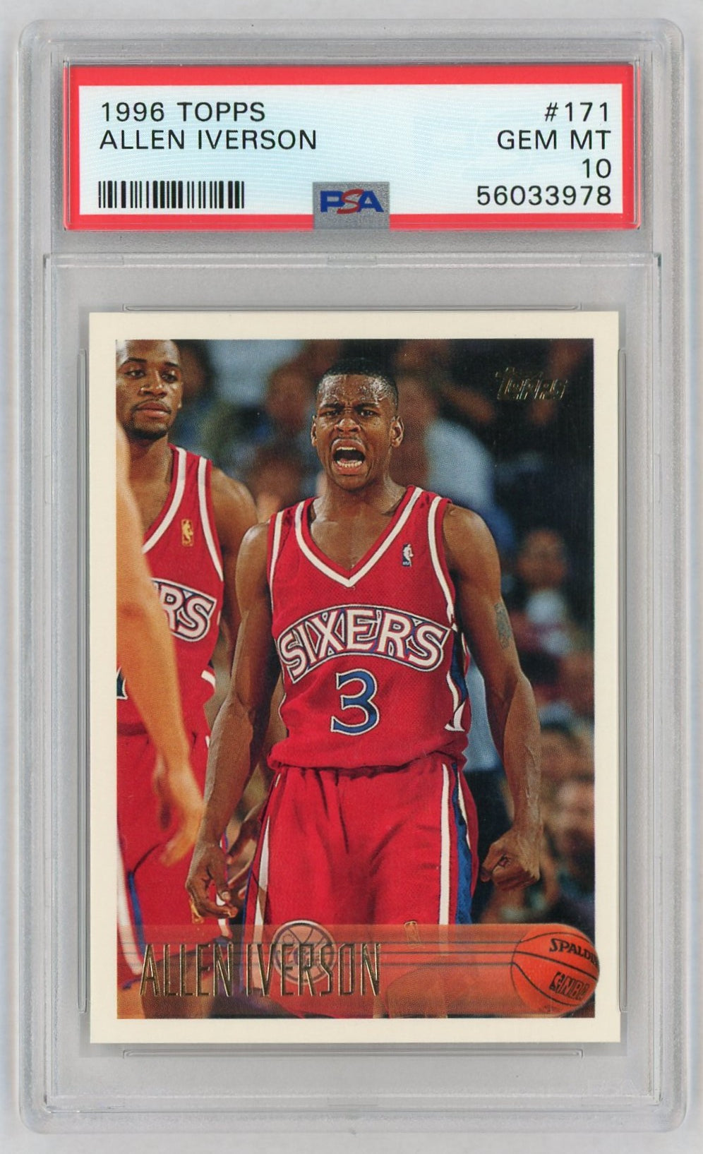 1996 Topps Allen Iverson #171 PSA 10