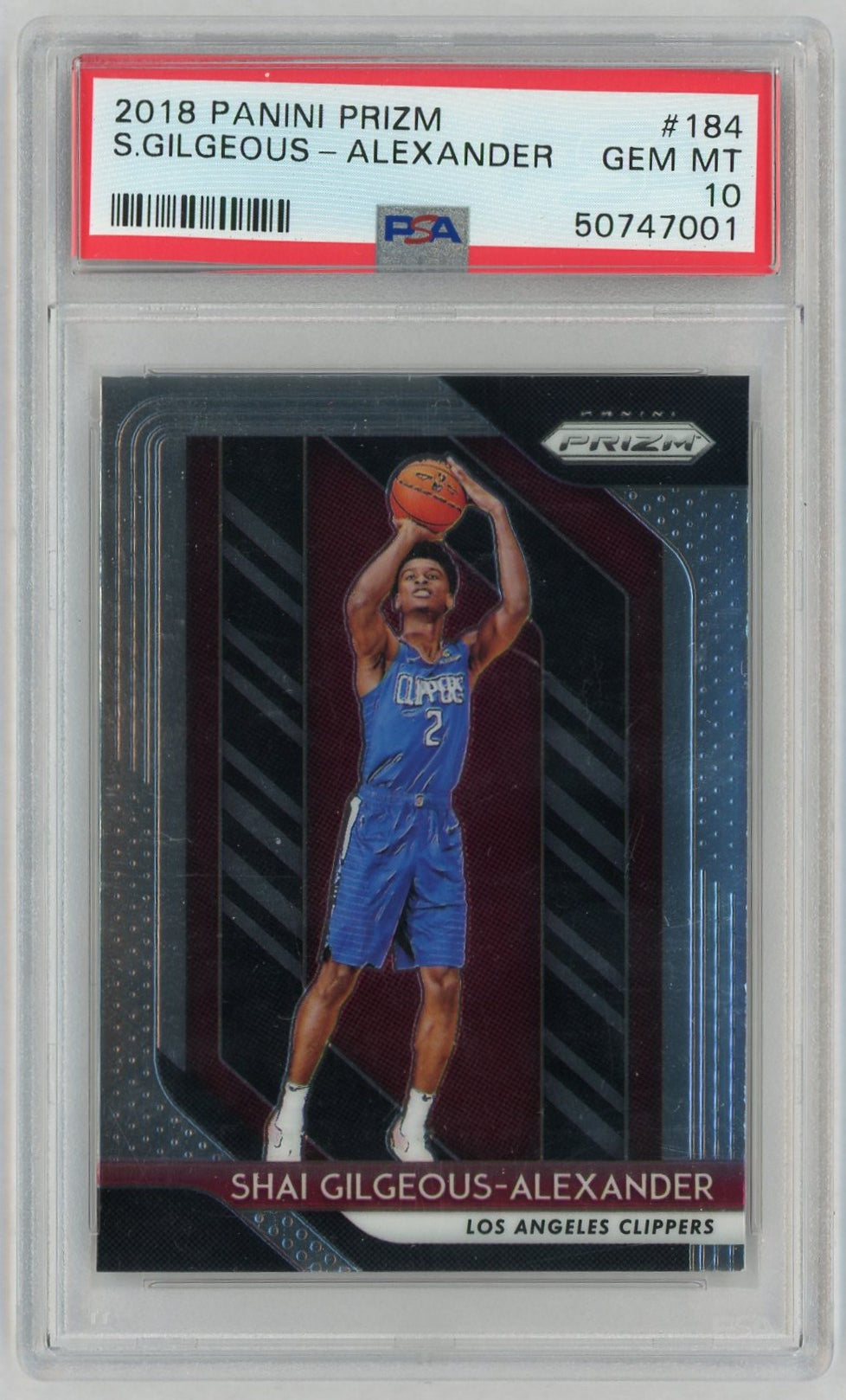 2018 Panini Prizm Shai Gilgeous-Alexander #184 PSA 10