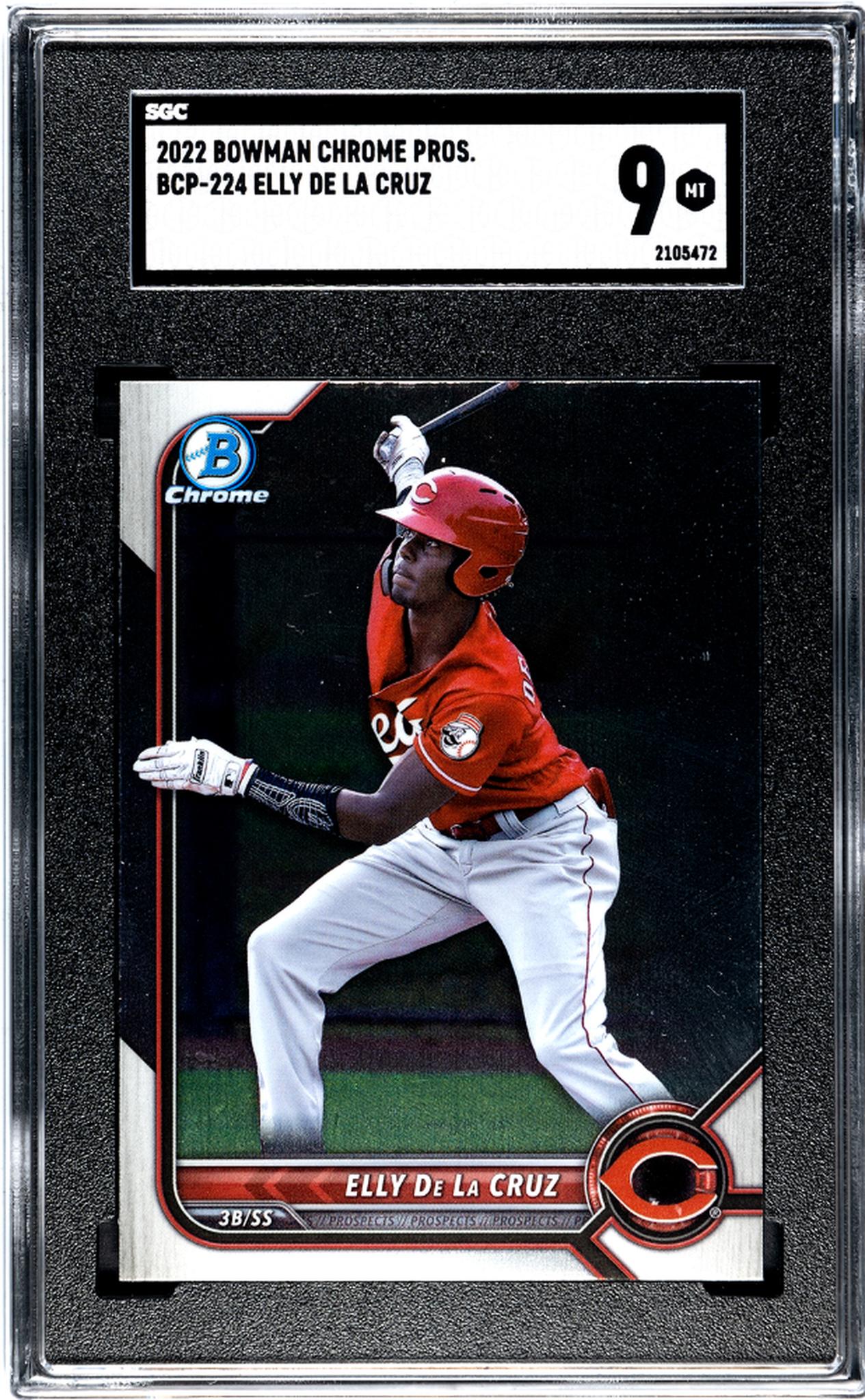 2022 Bowman Chrome #BCP-224 Elly De La Cruz SGC 9