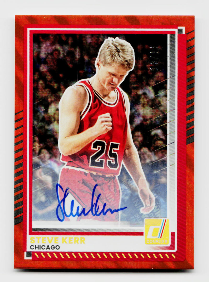 2025-26 Panini Donruss Steve Kerr #172 Orange Lava Auto /99