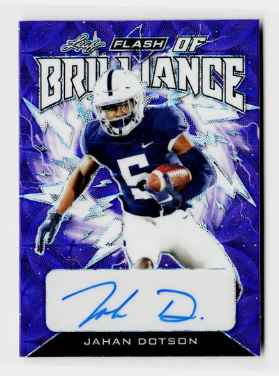 2022 Leaf Flash of Brilliance Jahan Dotson #FB-JD1 Purple Auto /15