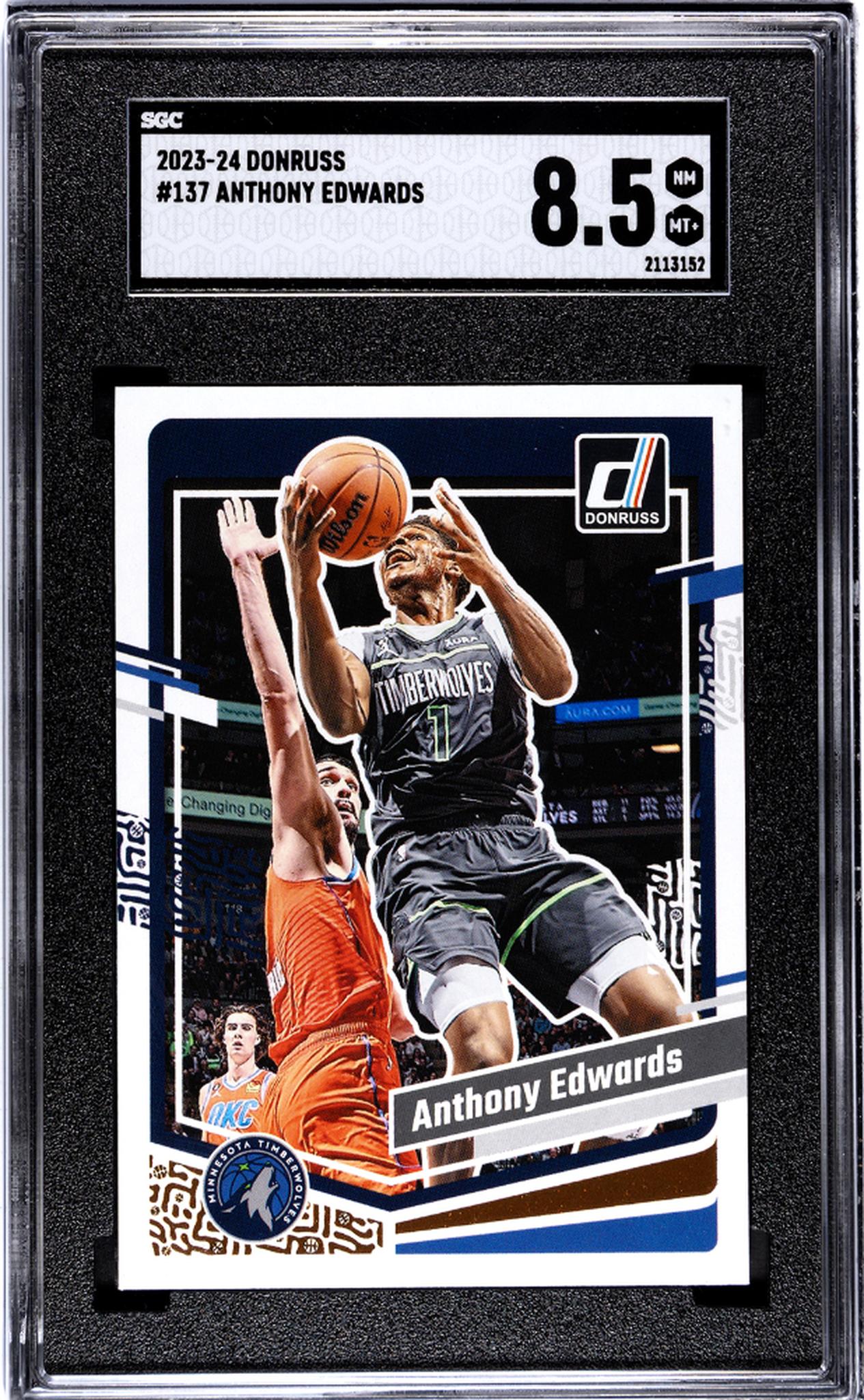 2023 Donruss Anthony Edwards #137 SGC 8.5