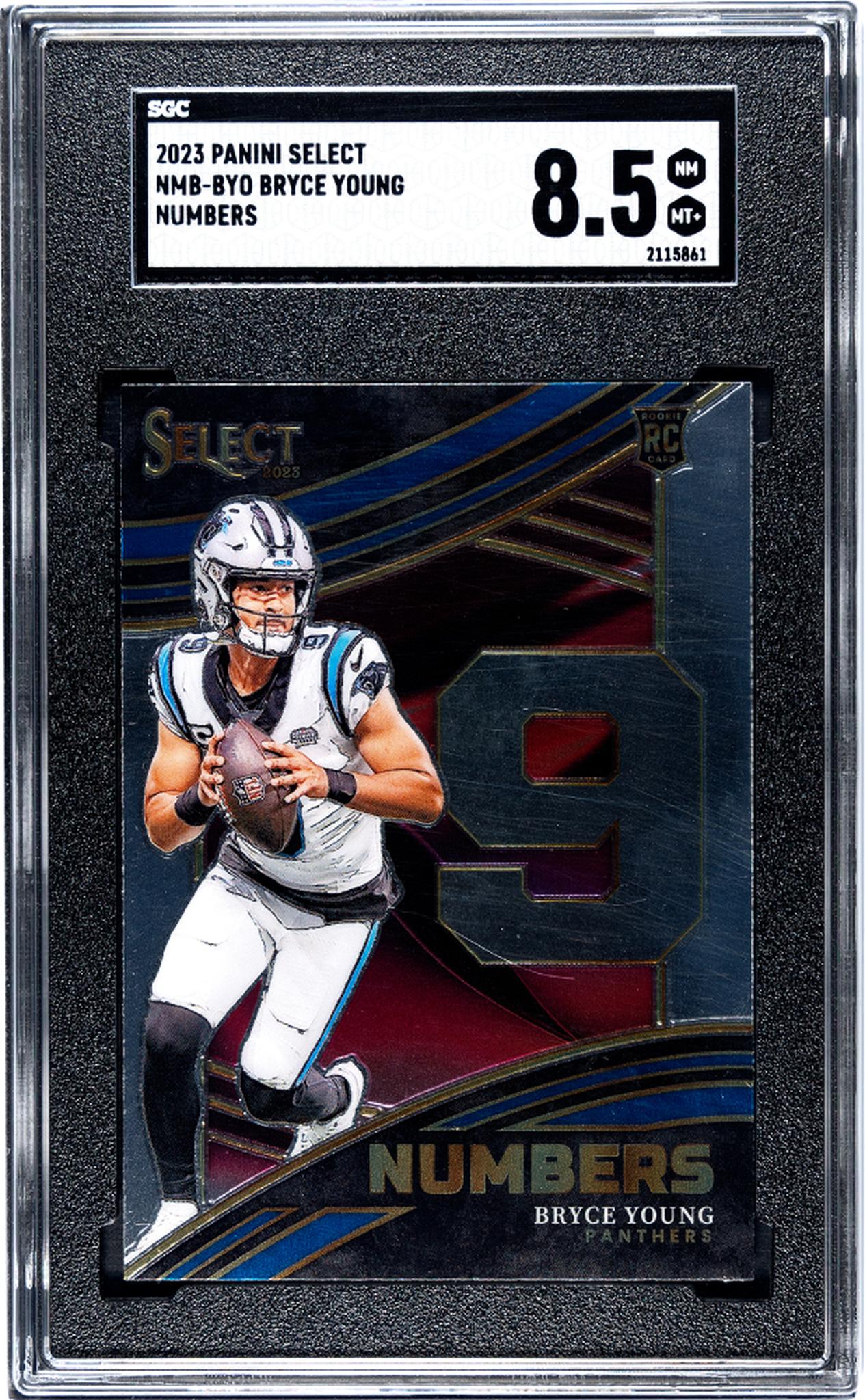 2023 Panini Select Numbers Bryce Young #NMB-BYO RC SGC 8.5