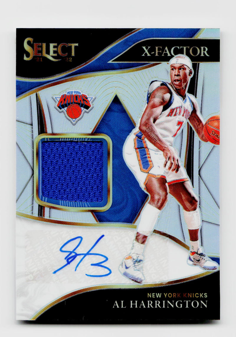 2021-22 Panini Select X-Factor Al Harrington Game-Used Patch Auto Silver /199 #XF-AHR