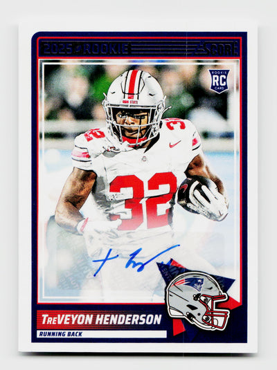 2025 Panini Score TreVeyon Henderson #59 Rookie RC Auto