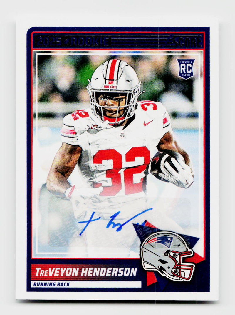 2025 Panini Score TreVeyon Henderson #59 Rookie RC Auto