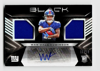 2022 Panini Black Wan'Dale Robinson #RSM-WDR Rookie RC Auto Dual Patch /50