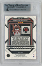 2022 Panini Prizm Prizms Orange Precious Achiuwa #37 /49 BGS 8.5