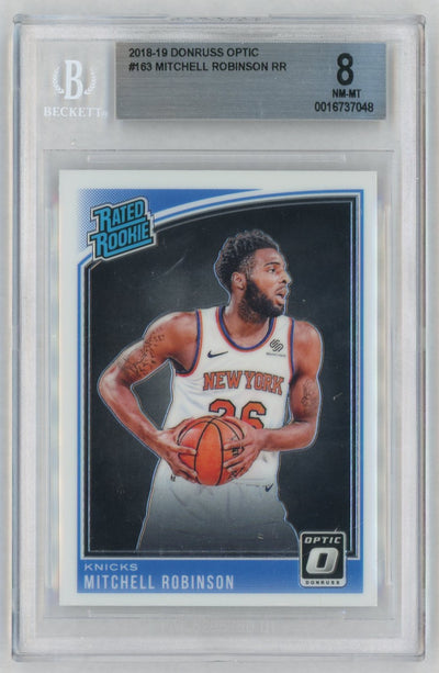 2018 Donruss Optic Mitchell Robinson #163 BGS 8
