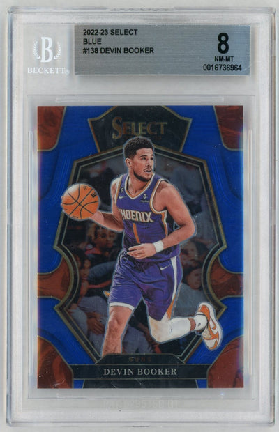 2022 Select Blue Devin Booker #138 /750 BGS 8