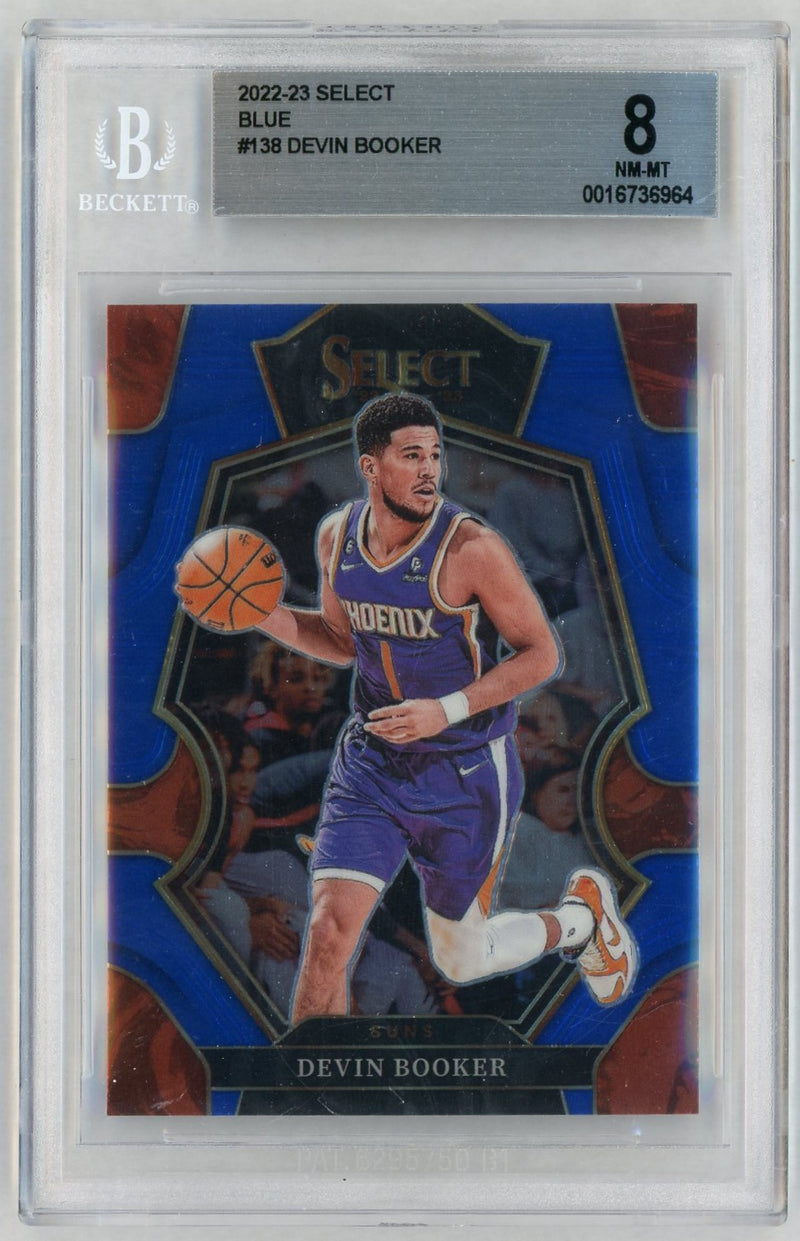 2022 Select Blue Devin Booker #138 /750 BGS 8