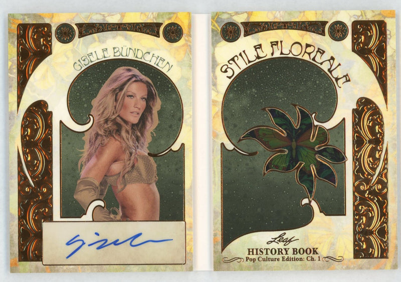 2024 Leaf Pop Culture Gisele Bündchen #SF-GB1 Stile Florale History Book Auto /25