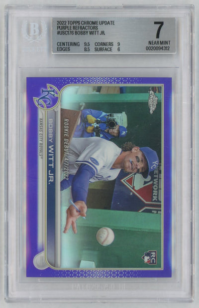 2022 Topps Chrome Update Purple Refractor Bobby Witt Jr. #USC176 BGS 7