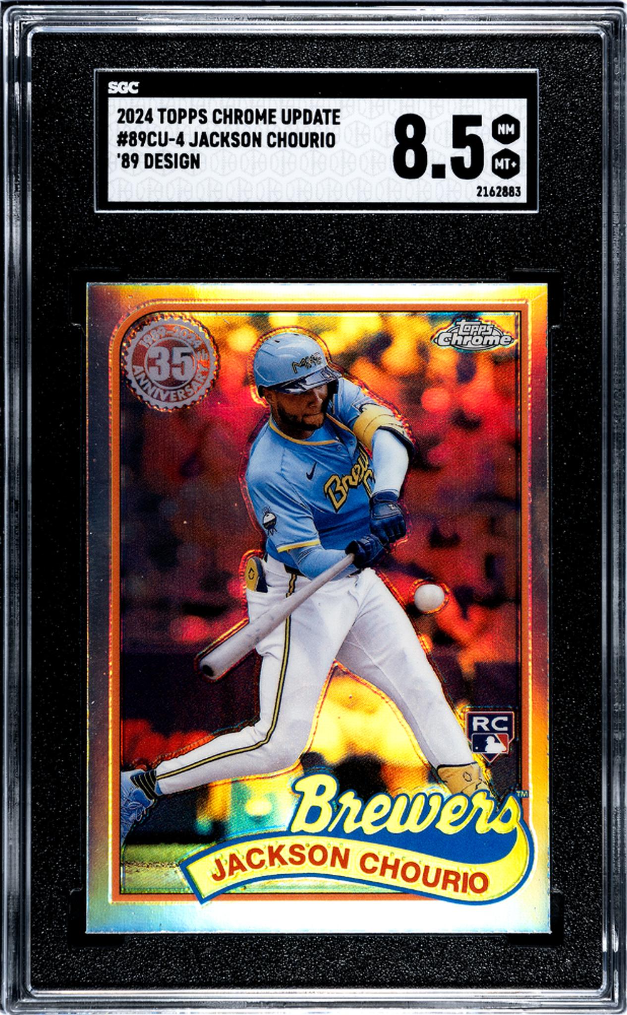 2024 Topps Chrome Update '89 Design Jackson Chourio #89CU-4 RC SGC 8.5