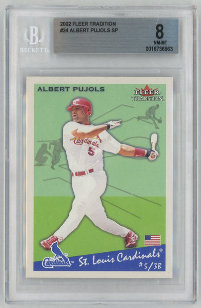 2002 Fleer Tradition Albert Pujols #24 BGS 8
