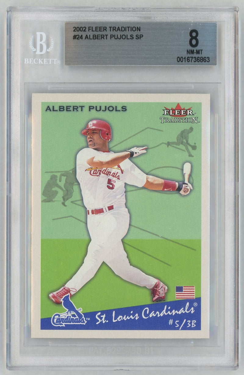2002 Fleer Tradition Albert Pujols #24 BGS 8