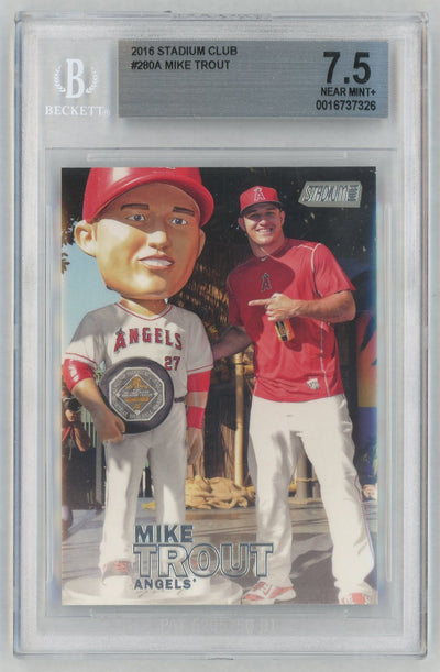 2016 Stadium Club Mike Trout #280 BGS 7.5