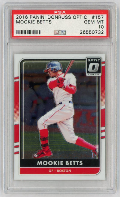 2016 Donruss Optic Mookie Betts #157 PSA 10