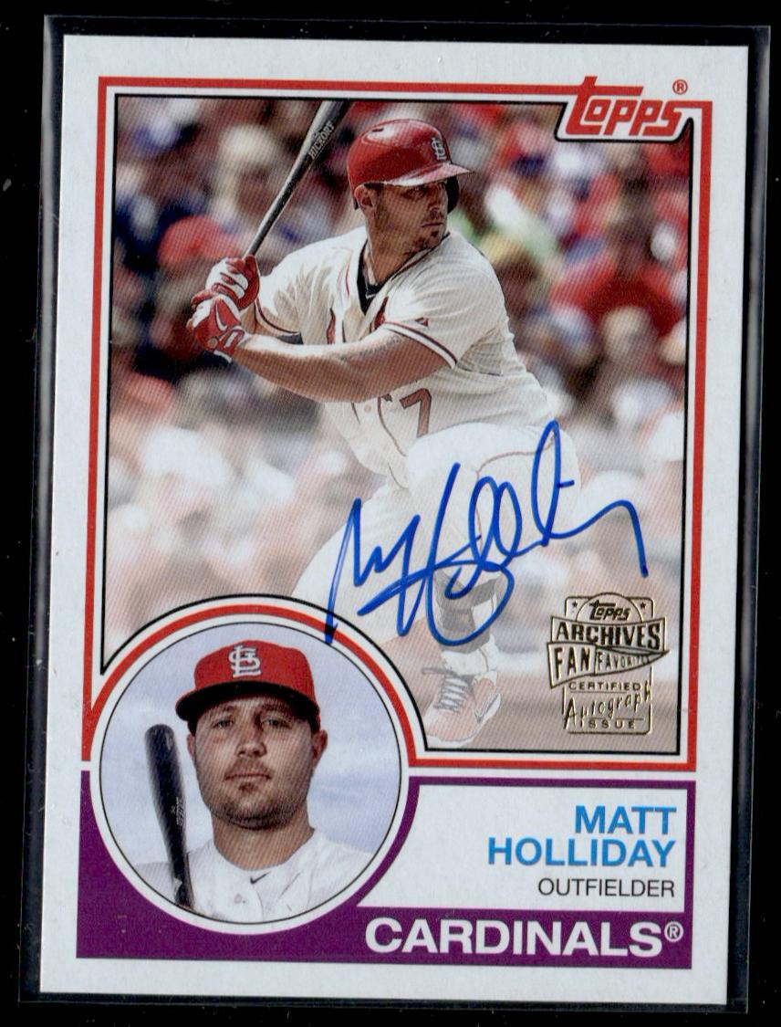 2020 Topps Archives 85FF-MH Matt Holliday Fan Favorites Autograph Cardinals