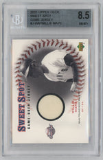 2001 Sweet Spot Game Jersey Willie Mays #JWM BGS 8.5