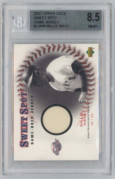2001 Sweet Spot Game Jersey Willie Mays #JWM BGS 8.5