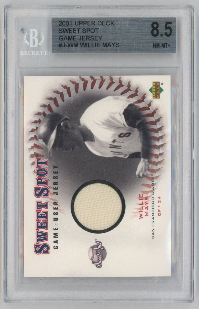 2001 Sweet Spot Game Jersey Willie Mays #JWM BGS 8.5