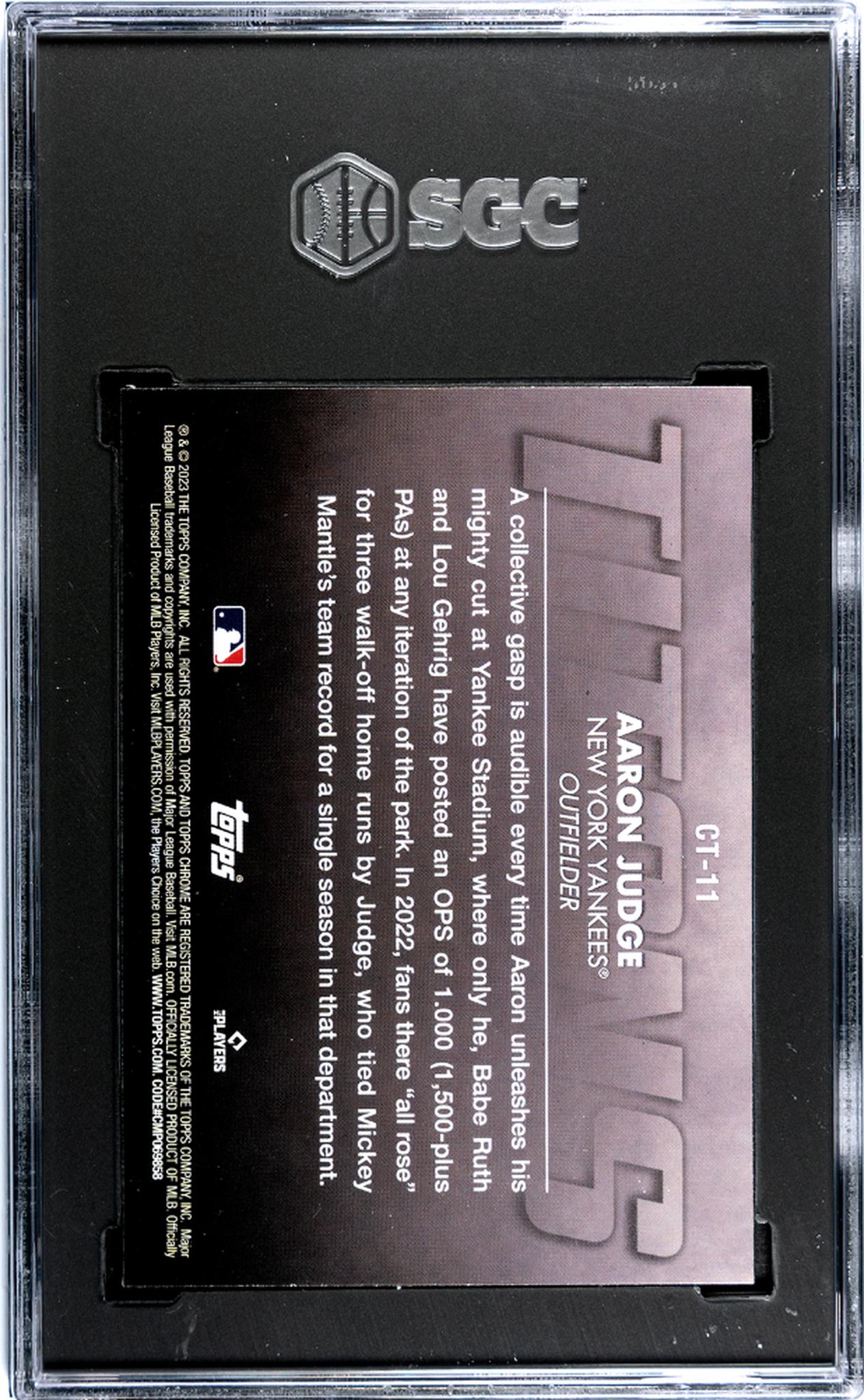 2023 Topps Chrome Update Titans Aaron Judge #CT-11 SGC 9.5