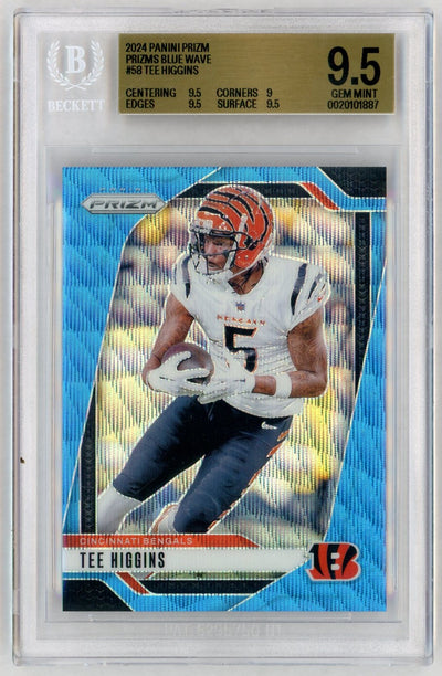 2024 Panini Prizm Blue Wave Prizm Tee Higgins #58 /230 BGS 9.5