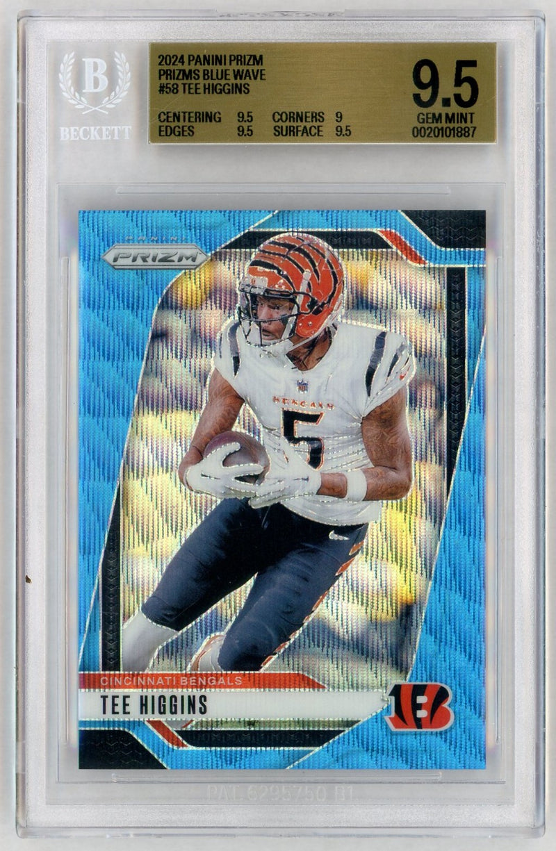 2024 Panini Prizm Blue Wave Prizm Tee Higgins #58 /230 BGS 9.5