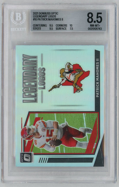 2021 Donruss Optic Legendary Logos Patrick Mahomes II #10 BGS 8.5